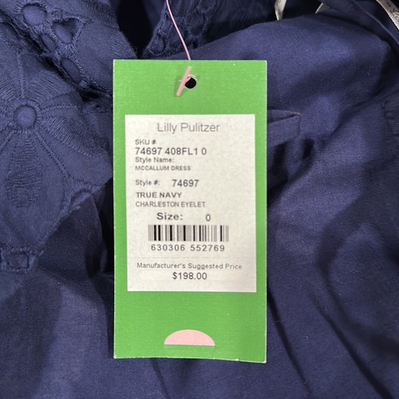 NWT Lilly Pulitzer true Navy Charleston eyelet dress - Picture 2 of 7